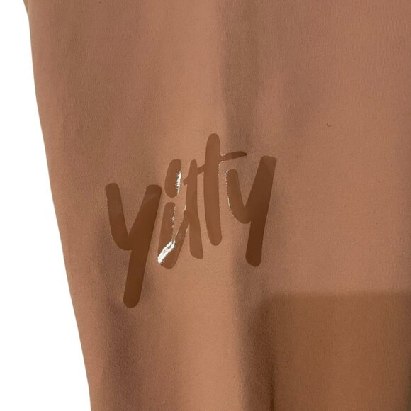 Yitty Lizzo Fabletics High Waisted Seamless Shaping Logo Leggings Tan - Picture 6 of 10